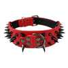 2" Wide Sharp Spiked Studded Leather Dog Collars