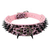 2" Wide Sharp Spiked Studded Leather Dog Collars