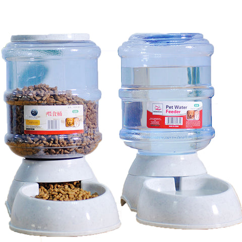 automatic feeder and drinking bowls